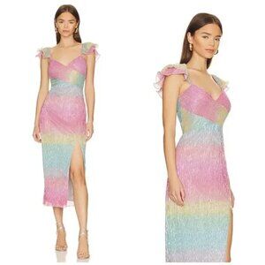 Saylor Myrah Rainbow Midi Dress XS